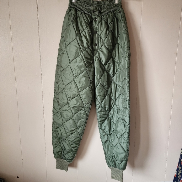 Vintage 60s 70s Military BERIA MFG. CWU-9/P Quilted Fatigues Trousers Mens S  M - Picture 1 of 6